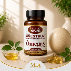 OLEO AVESTRUZ CAPS STRUT 60X500 MG