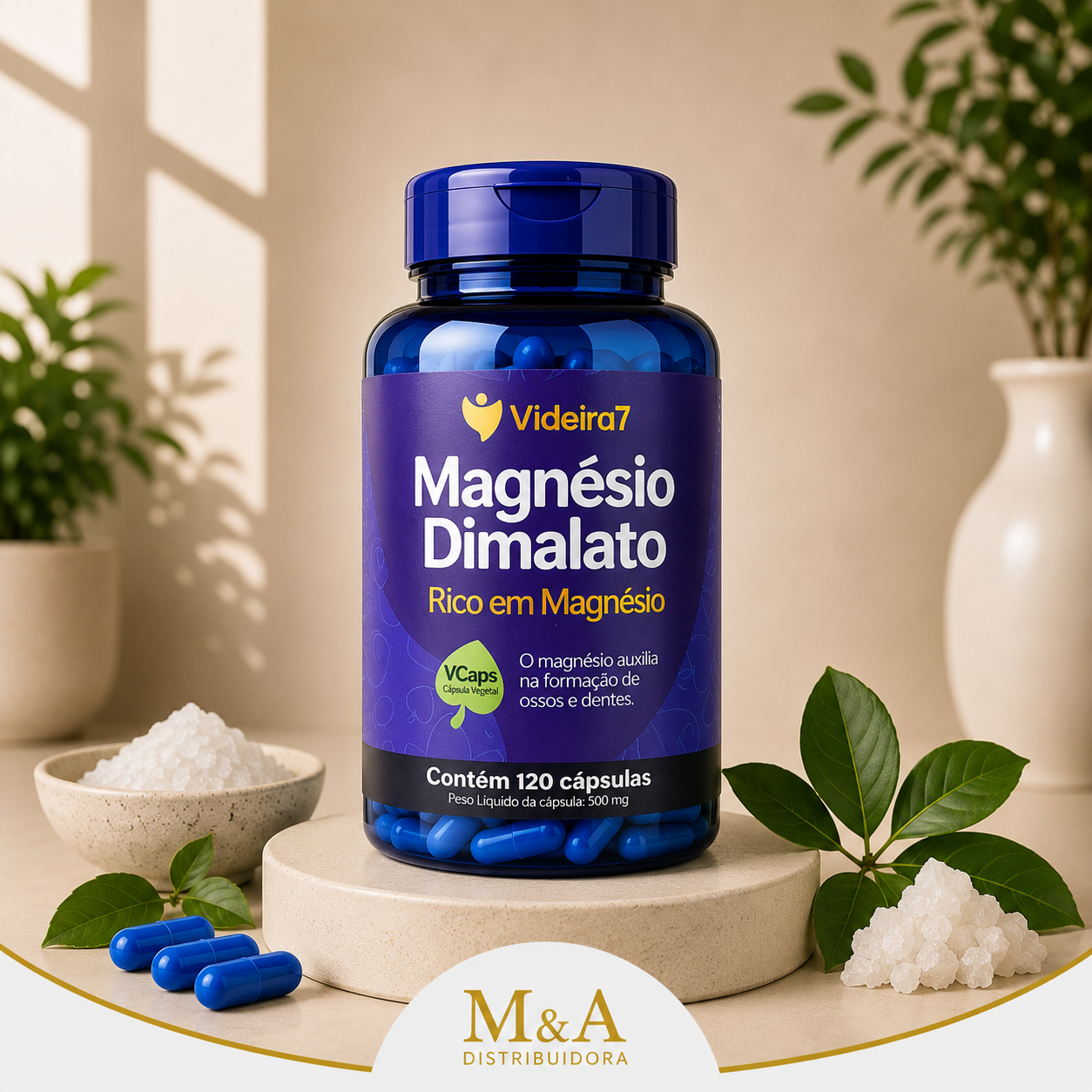 MAGNESIO DIMALATO 120 VCAPS - VIDEIRA 7