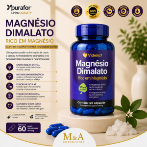 MAGNESIO DIMALATO 120 VCAPS - VIDEIRA 7