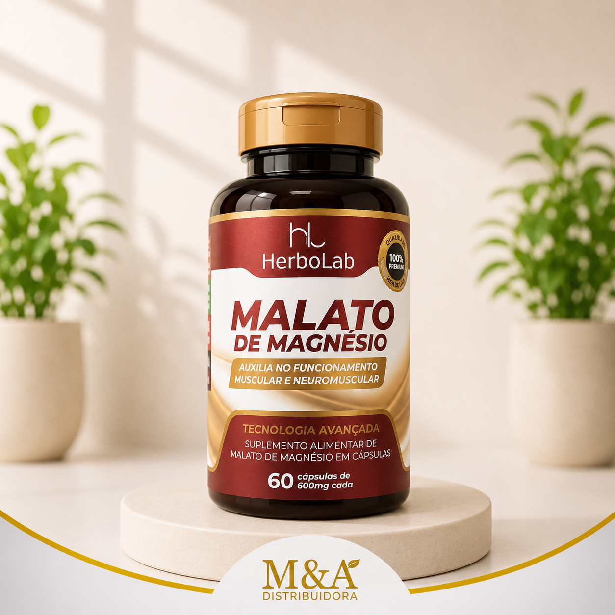 MALATO DE MAGNESIO 60 CAPS - HERBOLAB