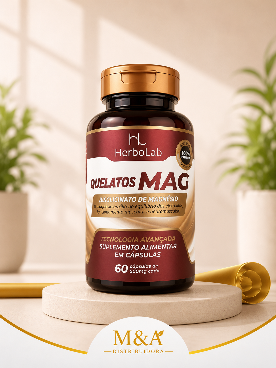 QUELATOS MAG (BISGLIC. MG) 60 CAPS - HERBOLAB