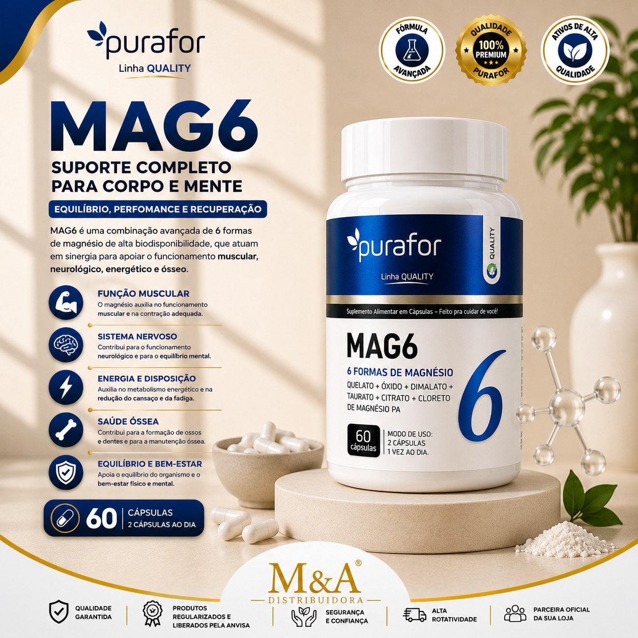 PURAFOR - MAG 6 60CAPS - Imagem 2